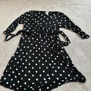Maternity Polka Dot Wrap Dress